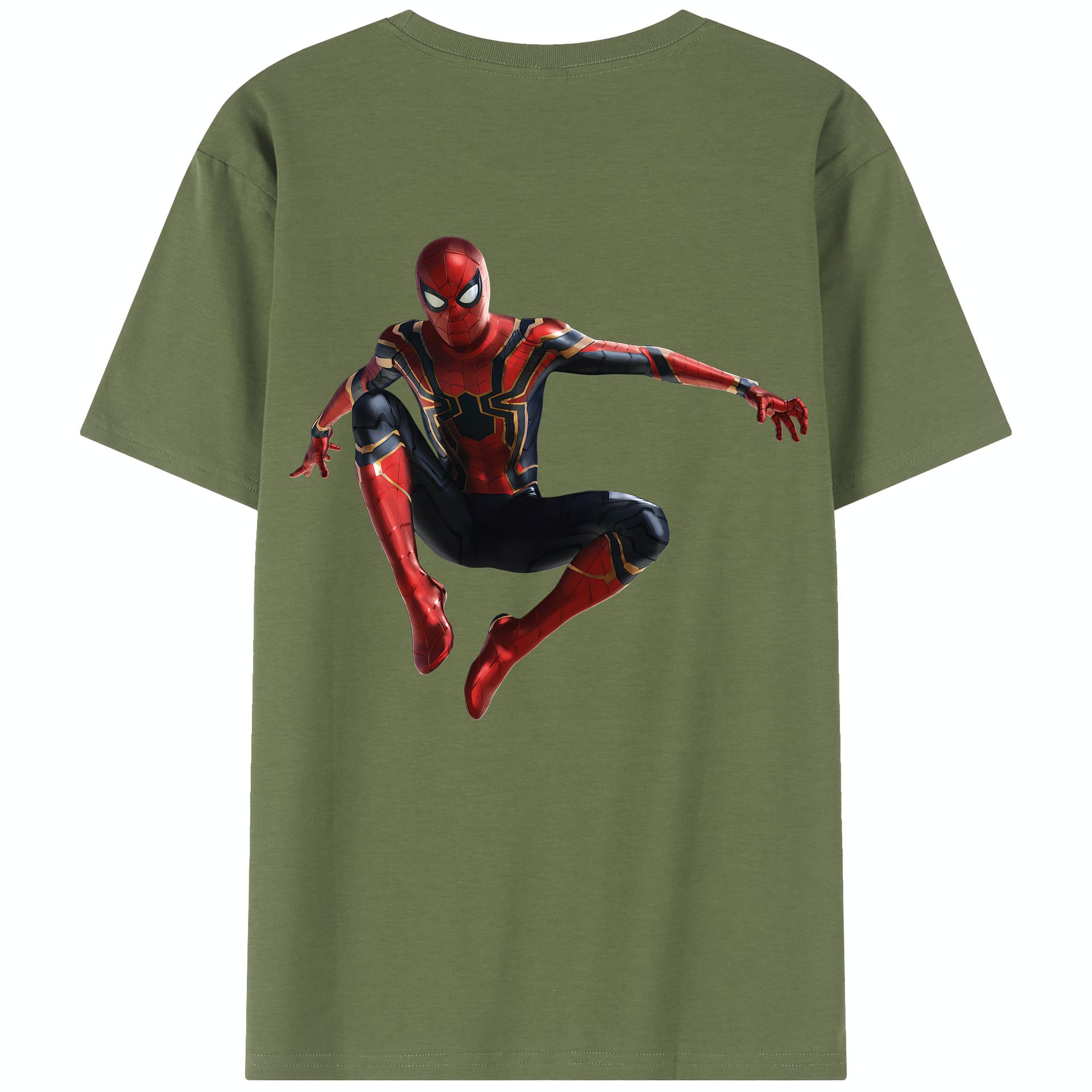 （画像用） Spider Man スパイダーマン 綿100％半袖Tシャツ（背面プリント）